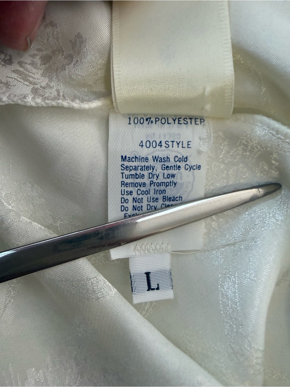 Vintage Victoria's Secret Cream Satin Slip Dress with Lace & Tulle Fairy Lg - Picture 7 of 8